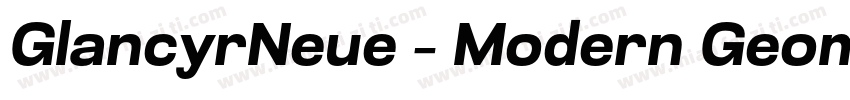 GlancyrNeue – Modern Geometric Indu字体转换
